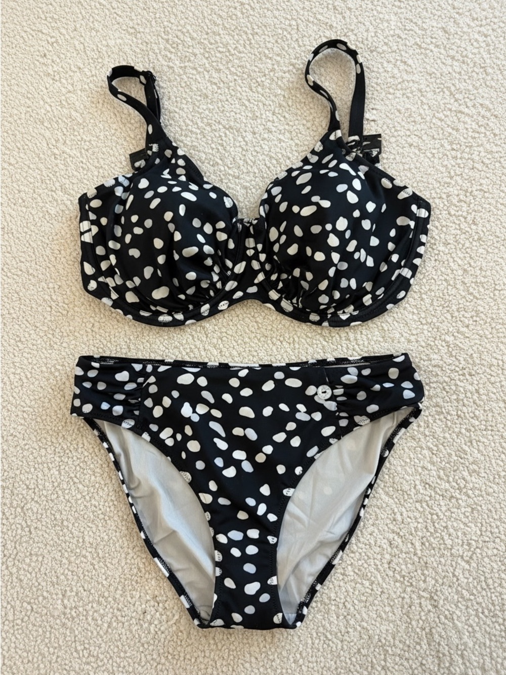 Fantasie Black & White Polka Dot Underwire Bikini - Picture 2 of 8